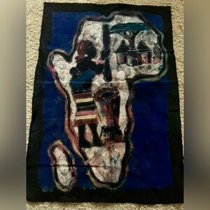 African Folk Art  Batik painting on fabric